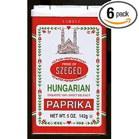 Hungarian Paprika, 5-Ounce Tins (Pack of 6)