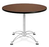 36 Round Multi-Purpose Table (Chrome X Base) - Mahogany