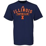 adidas Illinois Fighting Illini Navy Blue Practice T-shirt