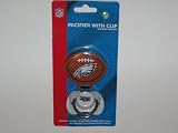 PHILADELPHIA EAGLES Team Logo BABY PACIFIER and CLIP with Silicone Nipple