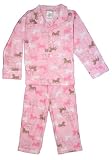 Bellepointe WILD HORSES Girls Pink Flannel Pajamas