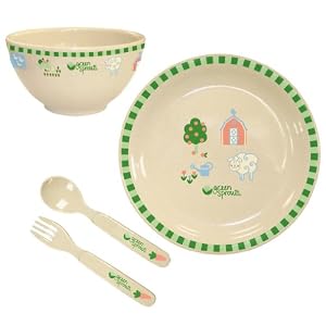 Green Sprouts Plant Fiber Dinner Ware Set
