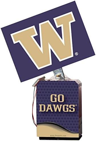 NCAA University of Washington Solar Buddy Automotive Flag, Small, Purple
