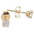 14k Yellow Gold Round Diamond Stud Earrings (1/3 cttw, I-J Color, I1-I-2 Clarity)