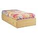South Shore 3272080 Lily Rose Collection Mates Bed, Romantic Pine