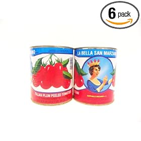 La Bella San Marzano Tomatoes, 28-Ounce Cans (Pack of 6)