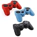 Red Black & Blue Silicone Skin Case Combo for PS3 Controller
