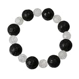 SilberDream Perlen schwarz Armband Vulkan Lavastein SDA004Svon "SilberDream"