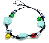 Handmade Ankle bracelet Variety PRETTY!!! wax cord-turquoise-bell/ L.30 cm. Chiang Mai in Thailand**FREE SHIPPING**