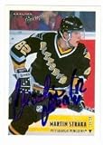 Martin Straka Autographed/Hand Signed Hockey Card (Pittsburgh Penguins) 1994 Topps #164