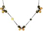 Multi Amber Butterfly Sterling Silver Necklace Length 16.5"