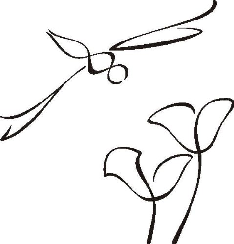 Imagen principal de Etiqueta de la pared d394 Libellen fliegen 40x38 cm