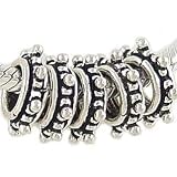 Set of 5 Bali Silver Spacer beads for European Charm Bracelets