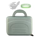 Silver Nylon Amazon Kindle DX Hard Shell Carrying Case + White Rapid Kindle DX Car Charger + Live*Laugh*Love Wrist Band!!! (Kindle DX Not Included)