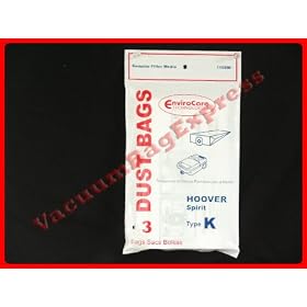 24 DESIGNED TO FIT HOOVER K VACUUM BAGS