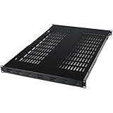 StarTech.com 1U Adjustable Mounting Depth Vented Rack Mount Shelf - 175lbs / 80kg - Fixed Server Rack Shelf
