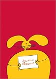 Lot de 5 Cartes de voeux: Carte de Pâques avec un drole, gros lapin de Pâques: Joyeux Pâques