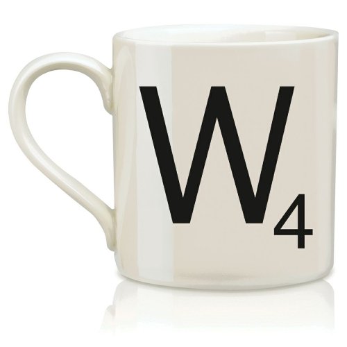 Wild and Wolf Ltd Scrabble Alphabet Mug - W * Harsboro Coffee Mug Beverage SCR023 On Sale