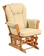 Sleigh Glider In Oak/Beige Finish By Storkcraft Baby Furniture