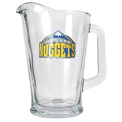 Denver Nuggets NBA 60oz Glass Pitcher - Primary Logo by Great American Products