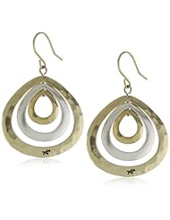 Kenneth Cole New York Two-Tone Teardrop Orbital Earrings