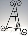 12" Tall Black Iron Display Stand Holds Cook Books, Plates, Pictures & More!