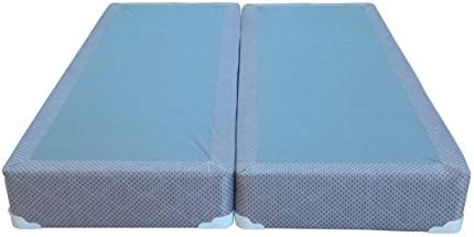 Comfort Bedding Fifth Ave Foam Encased 5-Inch Split Box Springs, Full, White/Brown, Set of 2