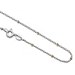Italian Two Tone Fancy Beaded Sterling Silver Chain Italian Two Tone Fancy Beaded Sterling Silver Chain