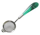 Pedrini Miro 3-Inch Strainer with Emerald Green Handle