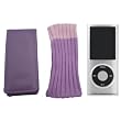 4G Purple Flip Case + Purple Sock & Ice Box Cover for the New Apple iPod nano 4th Generation 8GB & 16GB + Neck Strap