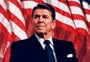 President Ronald Reagan (American Flag) Art Poster Print - 13x19