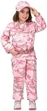 Jr. Camouflage Suit with Cap & Belt, size 6/8, Pink