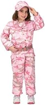 Jr. Camouflage Suit with Cap & Belt, size 8/10, Pink