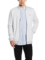 JACK & JONES Sudadera con Cierre (Gris Jaspeado)