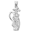 14kt White Gold Golf Bag Charm Pendant