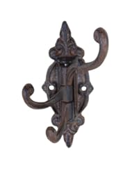 Cast Iron Vintage Antique Victorian Swing Arm Swivel Wall Hook Hall Tree 3 Hooks