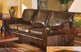 100% BYCAST PULL-UP LEATHER SOFA