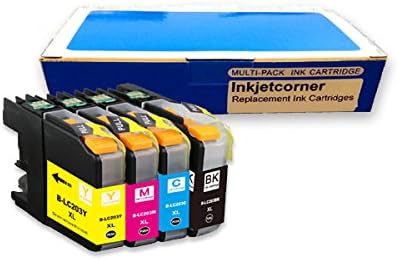 Inkjetcorner 4 Pack Compatible Ink Cartridges Combo + Chip for Brother LC203 LC203XL MFC-J4320DW MFC-J4420DW MFC-J4620DW MFC-J5520DW MFC-J5620DW MFC-J5720DW