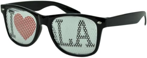 Sun Glasses Novelty Wayfarer Style Shades Costume Spec I Love LA Los Angeles