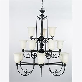 Quoizel IS5015IB Isabella 15 Light Large Foyer Chandelier in Imperial Bronze with Spanish... by Quoizel