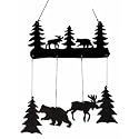 Wood Moose & Bear Windchimes