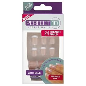 Perfect 10 French Artificial Nails -  American Pink