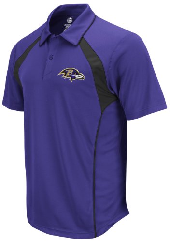 NFL Men's Baltimore Ravens End Zone Trainer Polo (Purple, Medium)