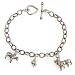Sterling Silver LION and LAMB Charm Bracelet