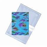 Lenticular Business Card Holder with two pockets: Size 3x4-1/4 closed, , BLUE