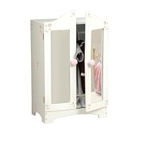 Wooden Wardrobe for 18 Doll Clothes