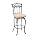 Hillsdale Kendall 30-Inch Bar Stool, Pewter and Bronze Highlighted Finish with Beige Faux-Suede Fabric
