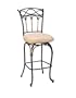 Hillsdale Kendall 30-Inch Bar Stool, Pewter and Bronze Highlighted Finish with Beige Faux-Suede Fabric