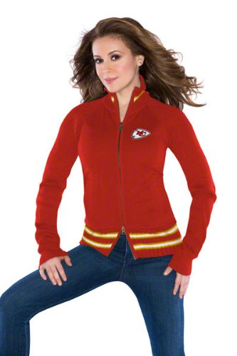 Touch by Alyssa Milano Kansas City Chiefs Women's Sweater Mix Jacket Small