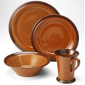 Prairie 16-pc. Dinnerware Set - Adobe Red by Dinnerware